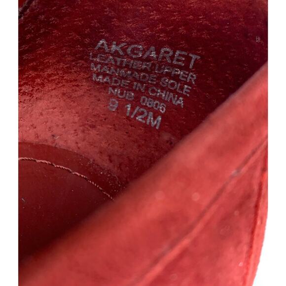 AK Anne Klein Iflex Womens Red Suede Loafers heels Size 9.5M - Picture 9 of 9